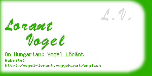 lorant vogel business card